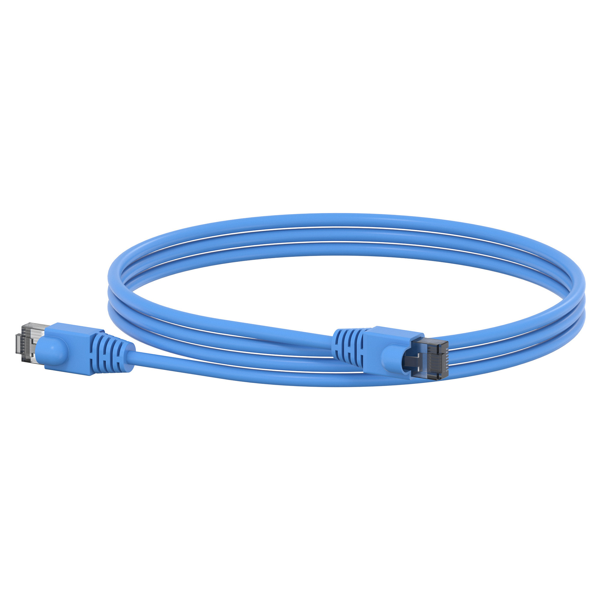Striebel & John ZLPBL150 Patchleitung RJ45 mit Stecker, blau, Länge: 1500mm