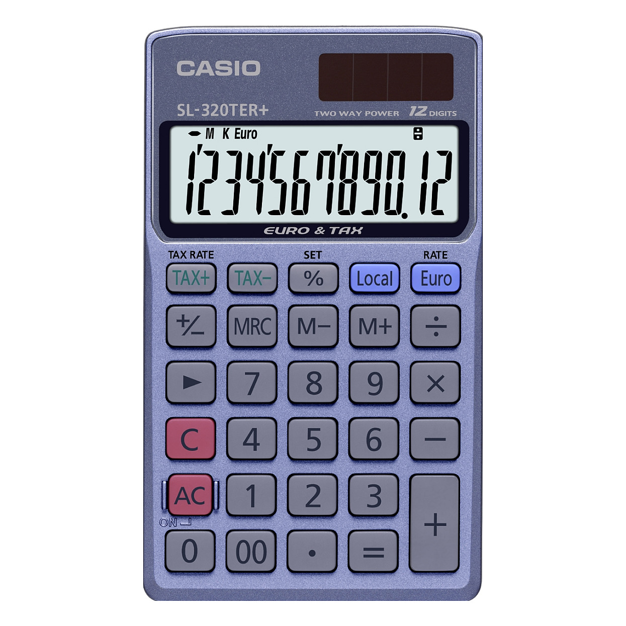 CASIO Taschenrechner SL-320 TER+, Solar-/Batteriebetrieb