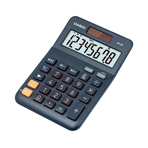 CASIO Taschenrechner MS-8E, mit angewinkeltem Display, 8-stellig