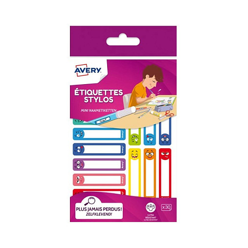 AVERY Zweckform Stiftetiketten Gesichter 50x10 Papier