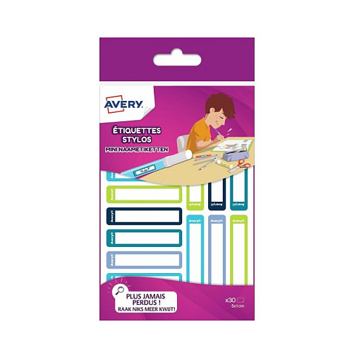 AVERY Zweckform Stiftetiketten blau, grün 50x10 Papier