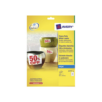 AVERY Zweckform wetterfeste Folienetiketten 63,5 x 33,9 mm Papier