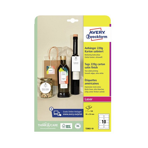 AVERY Zweckform Hängeetiketten 90,0 x 50,0 mm Papier