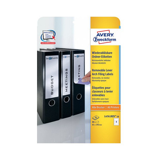 AVERY Zweckform Ordneretiketten 61,0 x 192,0 mm weiß Papier