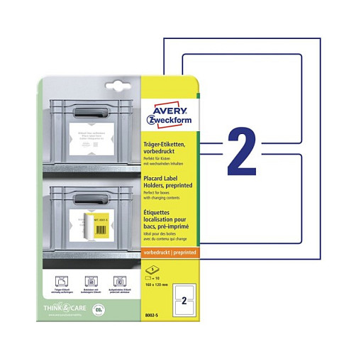 AVERY Zweckform Träger-Etiketten 160,0 x 120,0 mm Papier