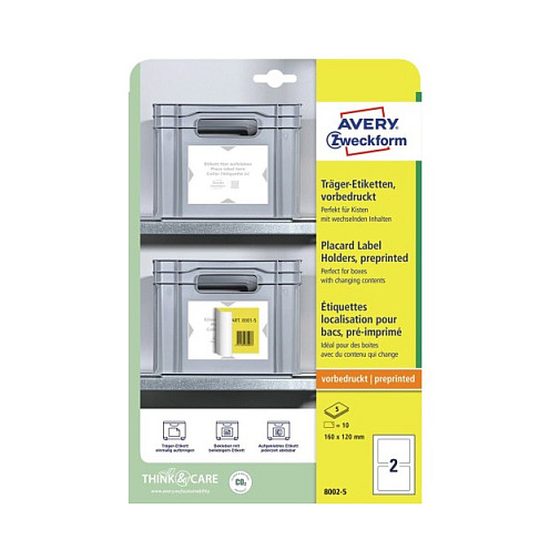 AVERY Zweckform Träger-Etiketten 160,0 x 120,0 mm