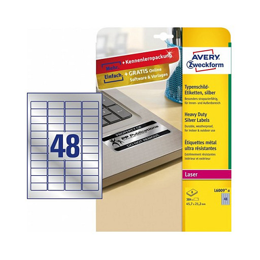 AVERY Zweckform Typenschildetiketten 45,7 x 21,2 mm