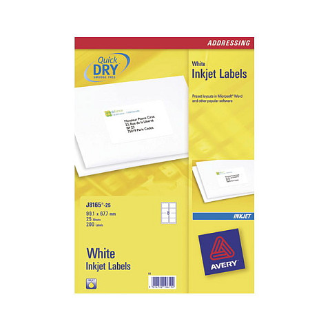 AVERY Zweckform Versandetiketten J8165-25 weiß 99,1 x 67,7 mm Papier