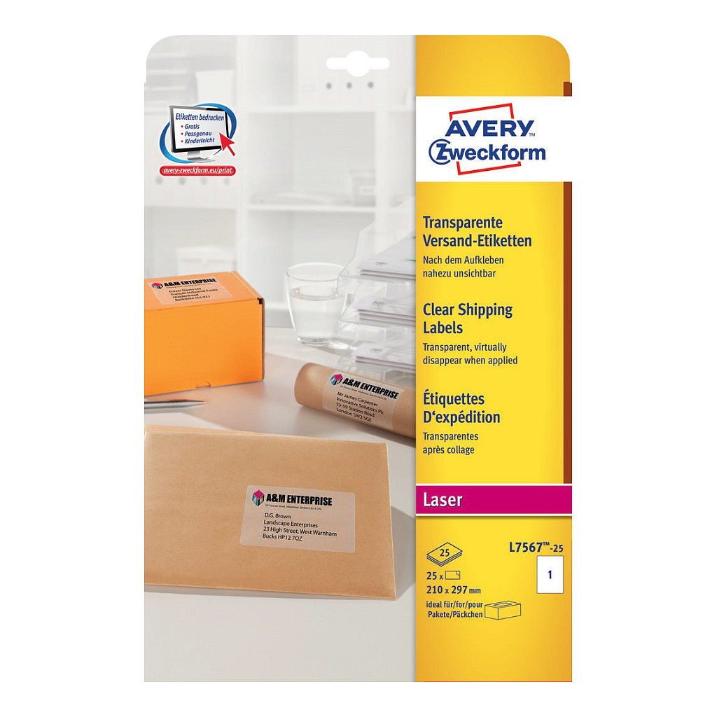 AVERY Zweckform Folien-Versandetiketten 210,0 x 297,0 mm