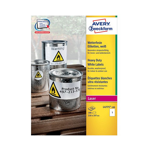 AVERY Zweckform wetterfeste Folienetiketten 210,0 x 297,0 mm Papier