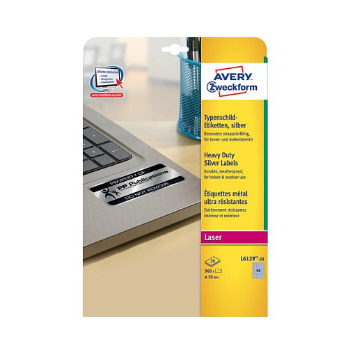 AVERY Zweckform Typenschildetiketten 30,0 x 30,0 mm Papier