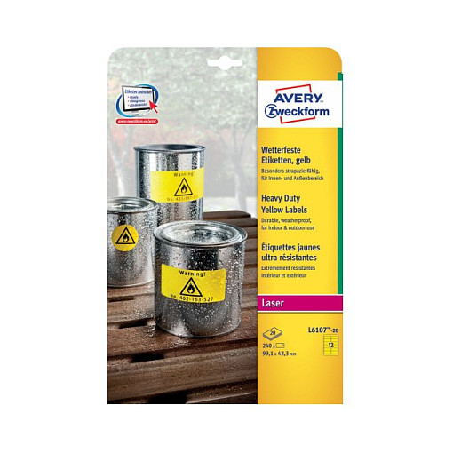 AVERY Zweckform wetterfeste Folienetiketten 99,1 x 42,3 mm Papier