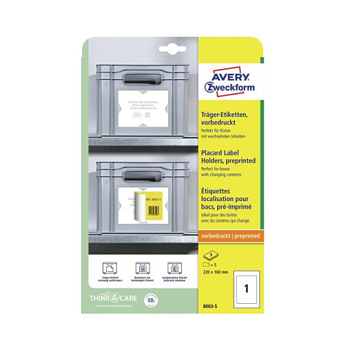 AVERY Zweckform Träger-Etiketten 160,0 x 220,0 mm