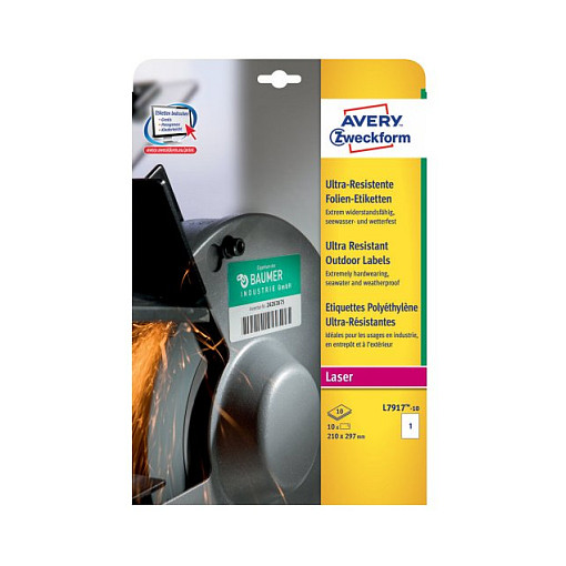 AVERY Zweckform resistente Folienetiketten 210,0 x 297,0 mm Papier