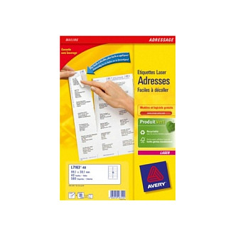 AVERY Zweckform Adressetiketten L7163-40 weiß 99,1 x 38,1 mm Papier