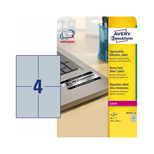 AVERY Zweckform Typenschildetiketten 105,0 x 148,0 mm Papier
