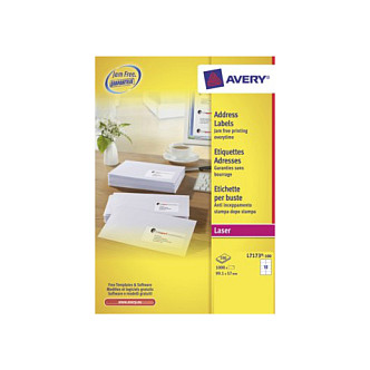 AVERY Zweckform Adressetiketten L7173-100 weiß 99,1 x 57,0 mm