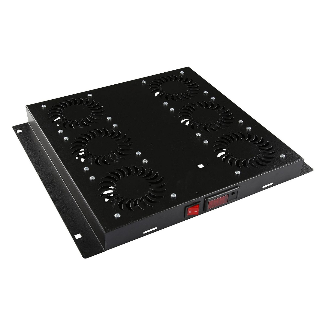 6 FANS DIGITAL THERMOSTAT CONTROLLED FAN MODULE BLACK Gehäusezubehör