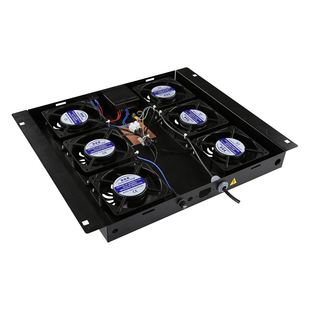 6 FANS DIGITAL THERMOSTAT CONTROLLED FAN MODULE BLACK