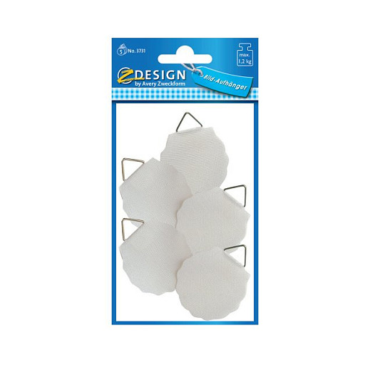 AVERY Zweckform Bildaufhänger selbstklebend pour max. 1,2 kg, 40,0 x 40,0 mm, 5 St.