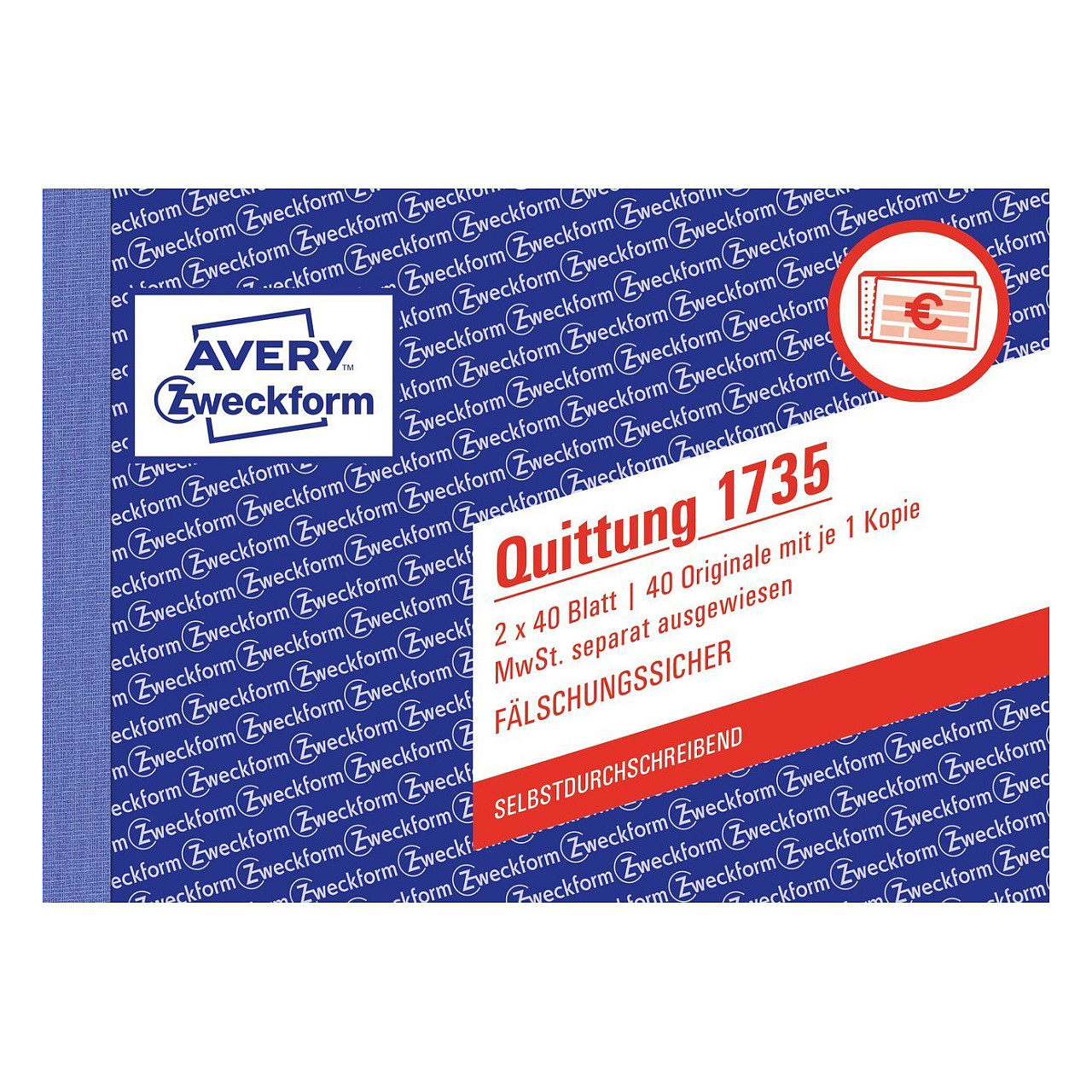 AVERY Zweckform Formularbuch , Quittung mit MwSt., , SD
