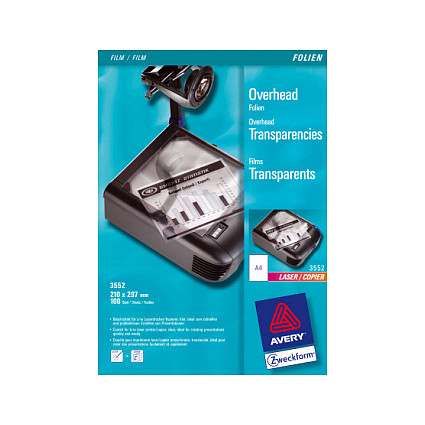 AVERY Zweckform Laserfolien 3552 glatt, 100 St.