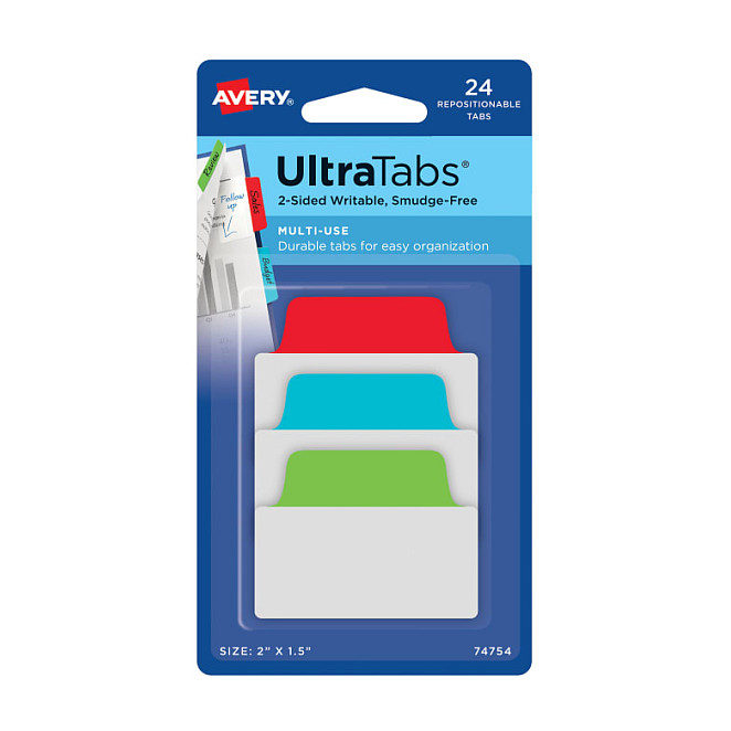 AVERY Zweckform UltraTabs Multi-Use Haftmarker farbsortiert 24 Blatt