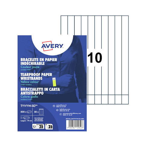 AVERY Zweckform Eintrittsbänder gelb, 500 St.