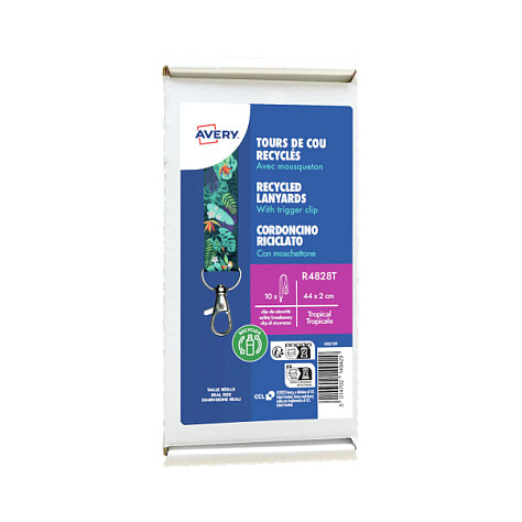 AVERY Zweckform Lanyards Tropical R4828T, Textilband, grün, 10 St.