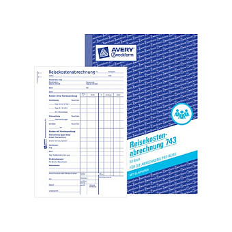 AVERY Zweckform Reisekostenabrechnung pro Reise Formularbuch 743, 1 St.