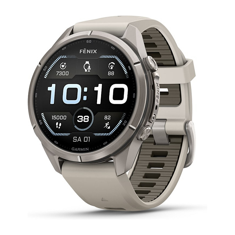 Garmin fenix 9 Pro 43mm Titan Nebelgrau/Sandstein Silikon