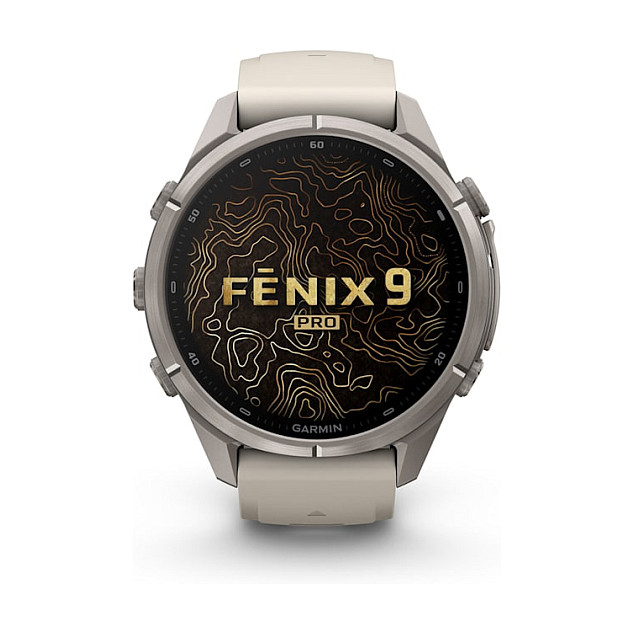 Garmin fenix 9 Pro 43mm Titan Nebelgrau/Sandstein Silikon
