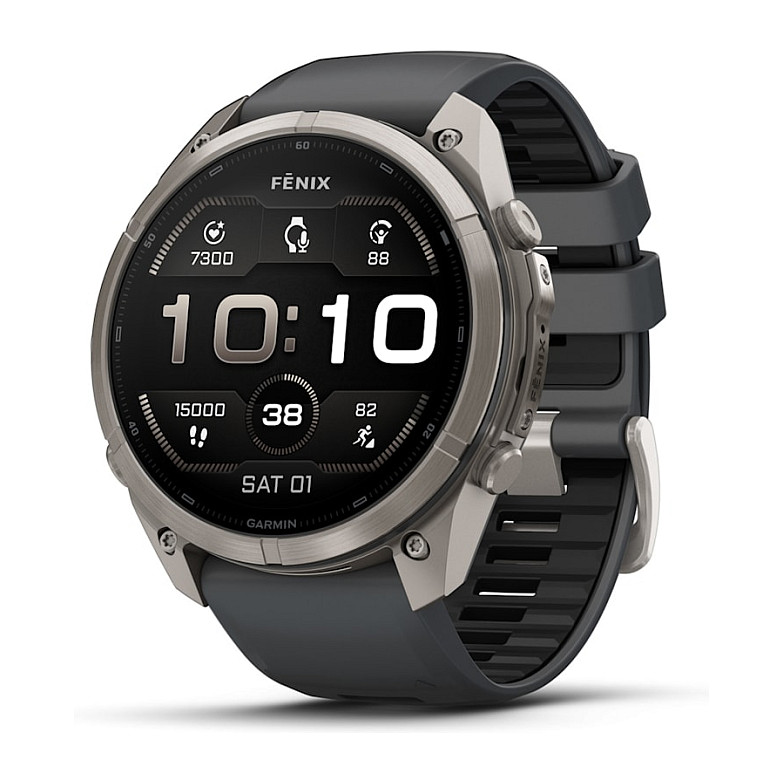 Garmin fenix 9 Pro 51mm Titan Graphit/Schwarz Silikon Smartwatch