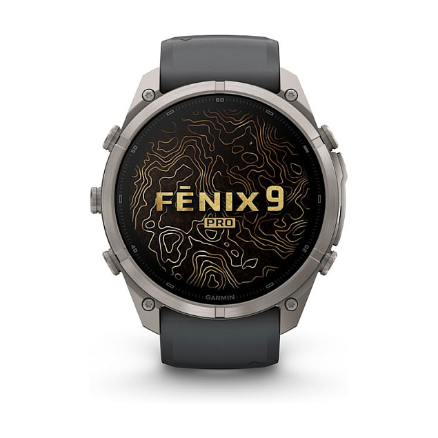 Garmin fenix 9 Pro 51mm Titan Graphit/Schwarz Silikon