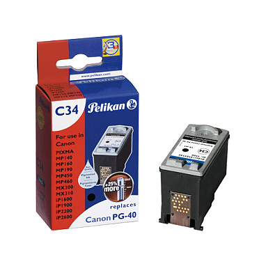 Pelikan Patrone Canon C34 PG40 bk schwarz remanufactured Tinte Kompatibel