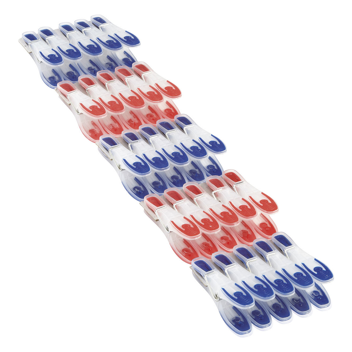 LEIFHEIT Wäscheklammern blau/transparent und rot/transparent