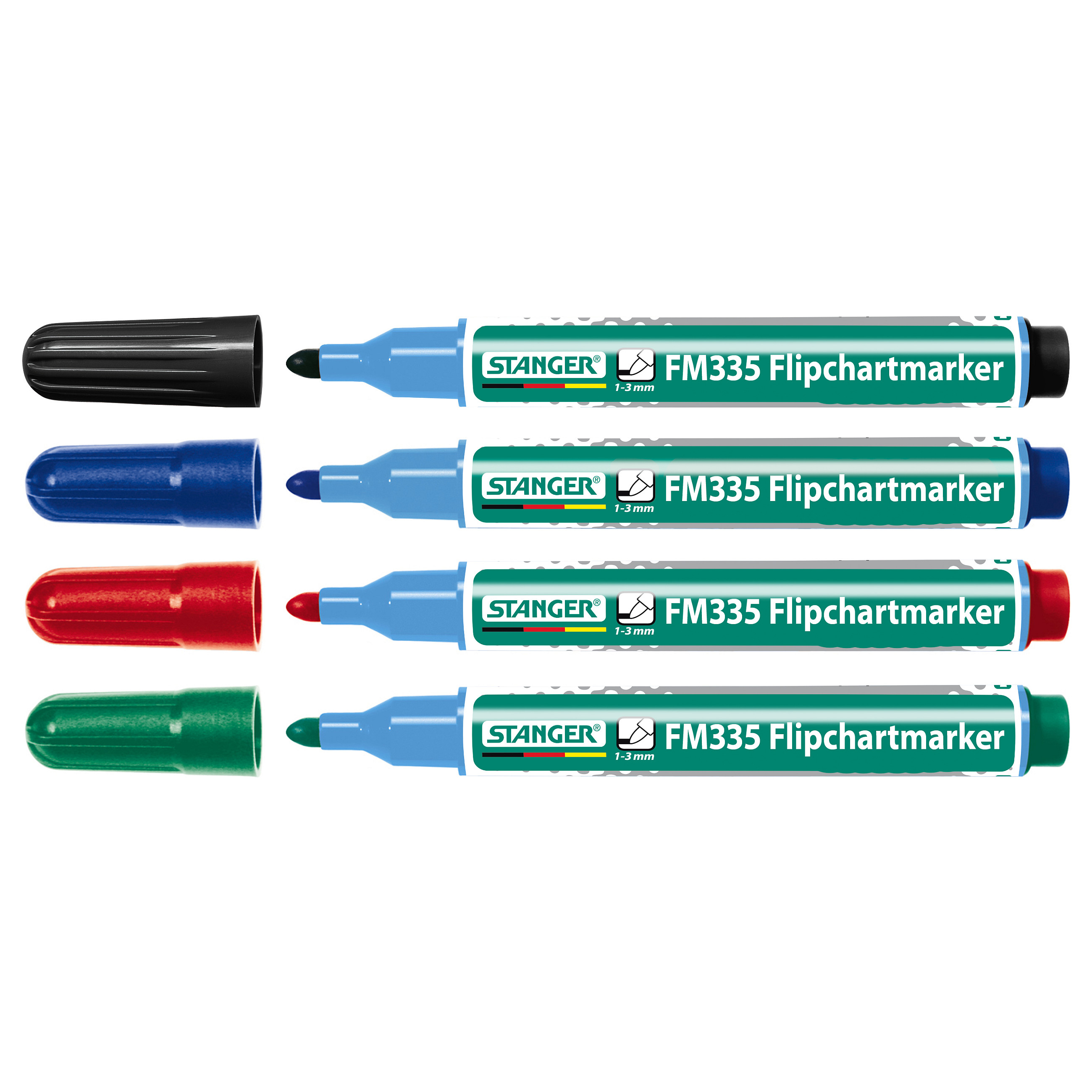 STANGER Flipchart-Marker FM335, farbsortiert 1.0 - 3.0 mm