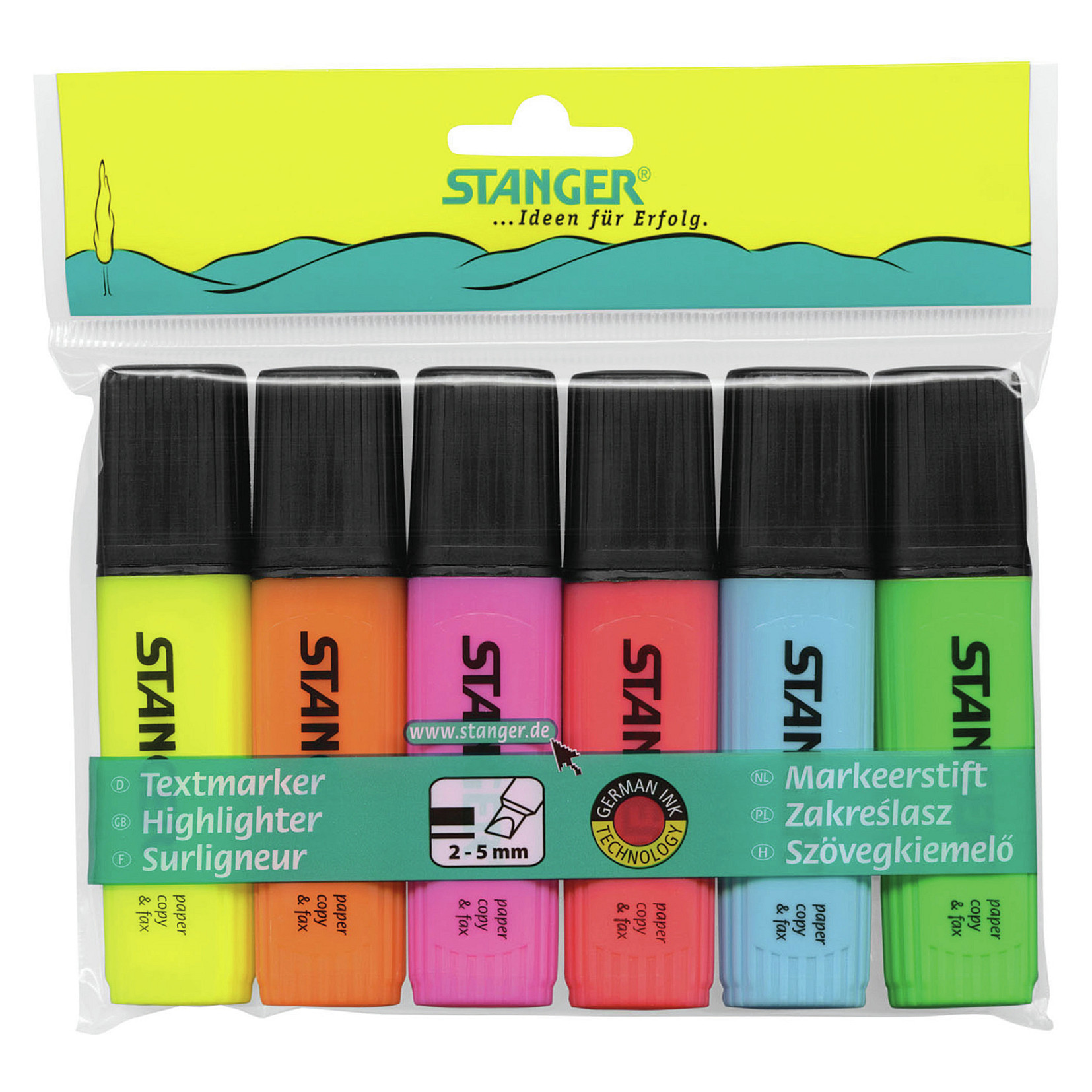 STANGER Textmarker, farbsortiert