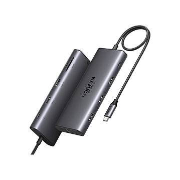 UGREEN USB-C Hub 100W PD Grey, 10-in-1