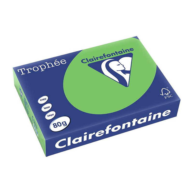 Clairefontaine Kopierpapier TrophÃ©e maigrün DIN A4 80 g/qm 500 Blatt Papier