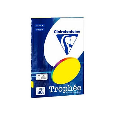 Clairefontaine Kopierpapier TrophÃ©e hellblau DIN A4 80 g/qm 100 Blatt Papier