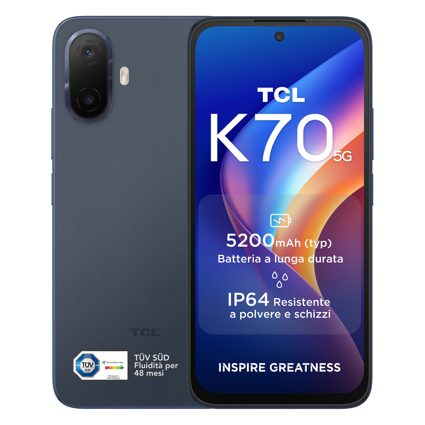 TCL K70 5G 4RAM 128 GB stardust blue