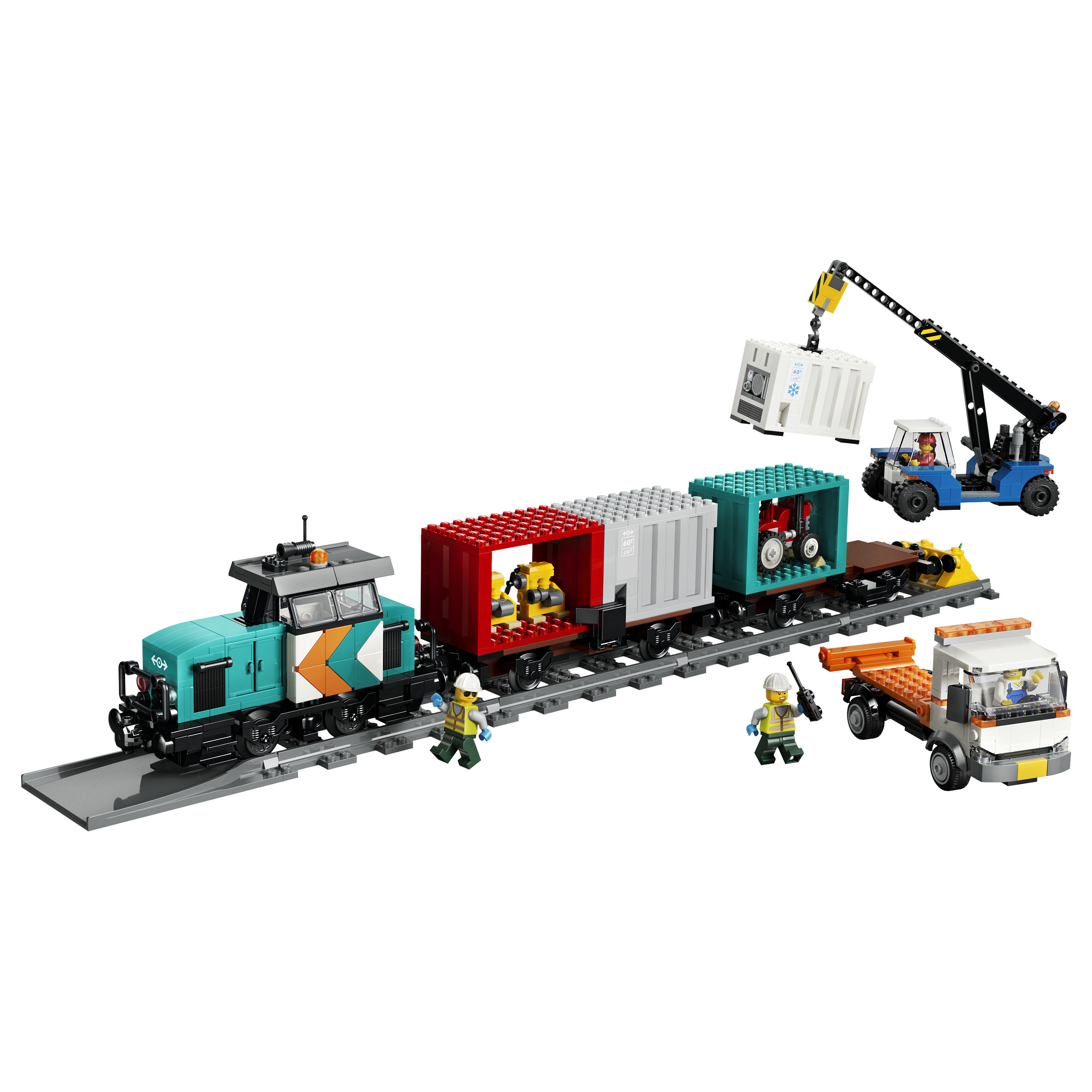 LEGO City - Hafengüterzug mit Kran und LKW
