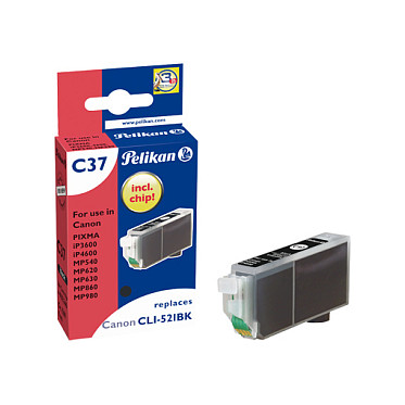 Pelikan Tinte Canon C37 CLI521 bk schwarz kompatibel Tinte Kompatibel