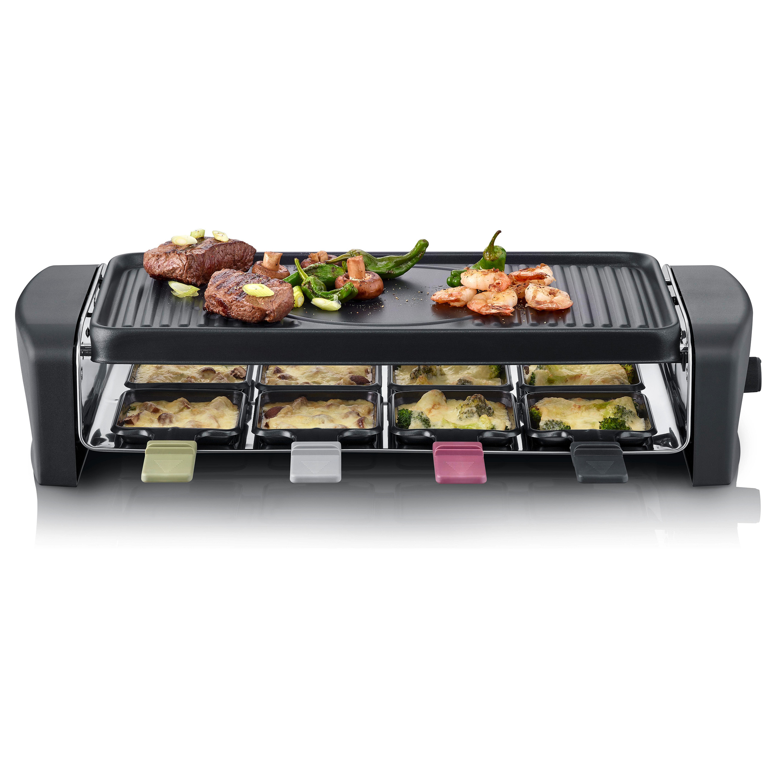 Severin Raclette-Grill (RG 9646), schwarz, 1400 W