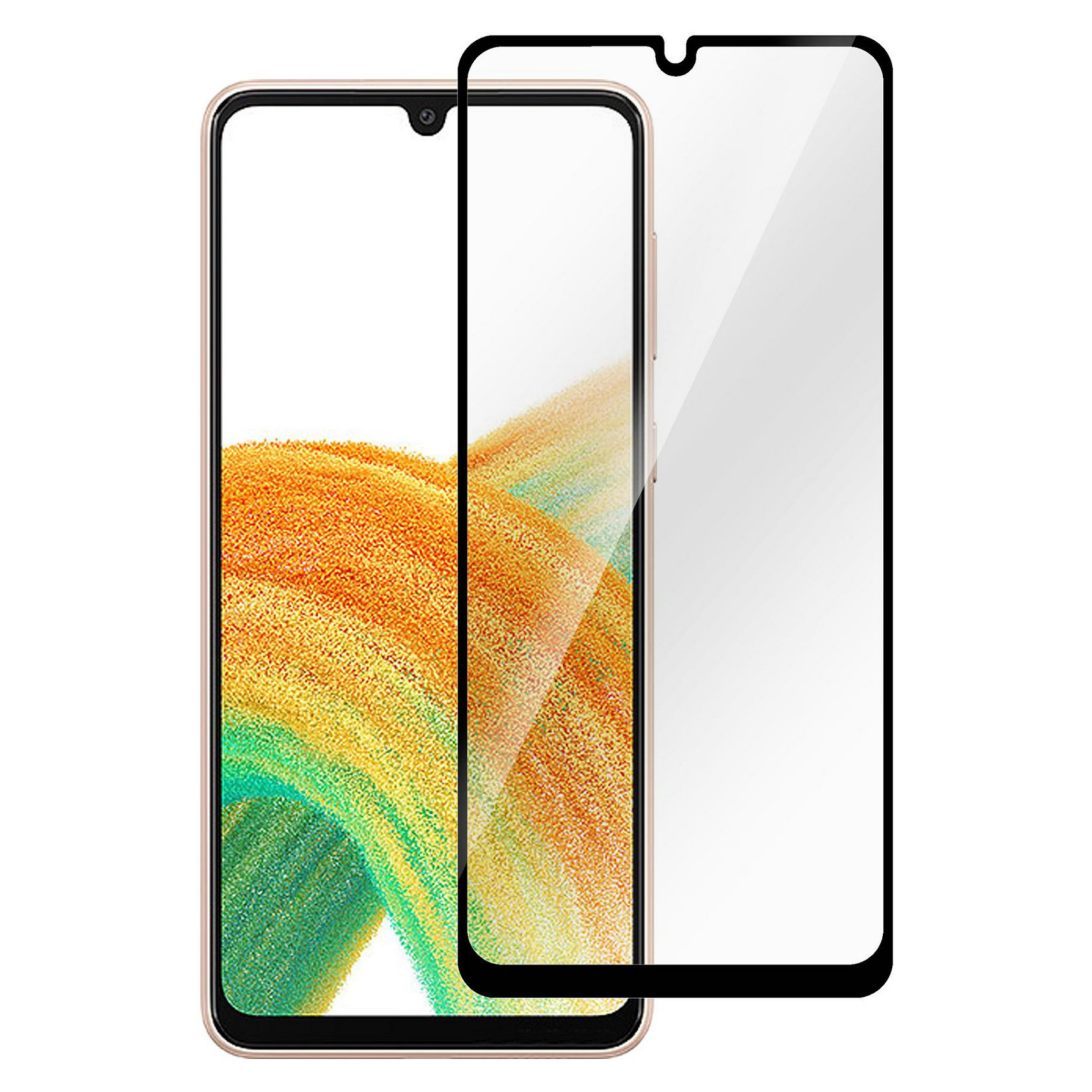 eStuff Samsung Galaxy A33 5G Black Full Cover, Full Glue
