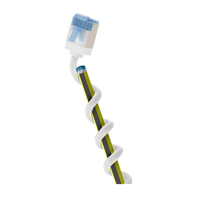 Goobay Ultraflexibles Cat.6a Patchkabel slim, U/FTP (wei, 0,5 Meter, extrakurze Stecker)