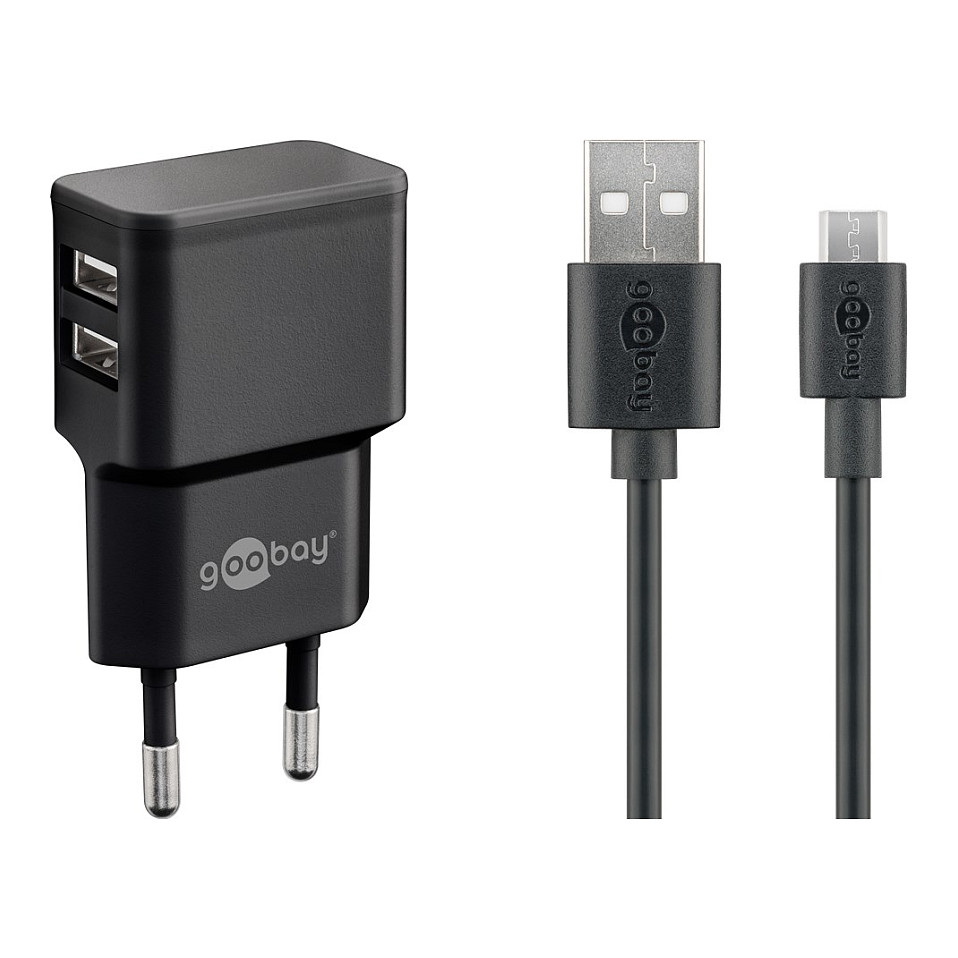 goobay Ladeakabel 12W schwarz