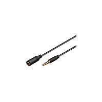 Goobay Kopfhrer- und Audio Verlngerungskabel AUX > 3,5mm 4 Pin slim (schwarz, 3 Meter)