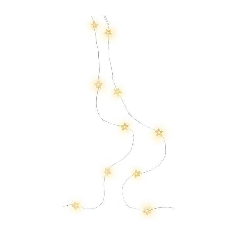20er Sterne Lichterkette, transparent, 2,20 m